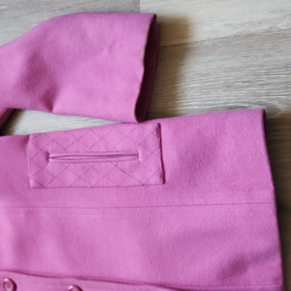 Pendleton Womens 100% Merino Wool  Pink Button Down Hip Length Peacoat Sz Medium - Picture 11 of 15